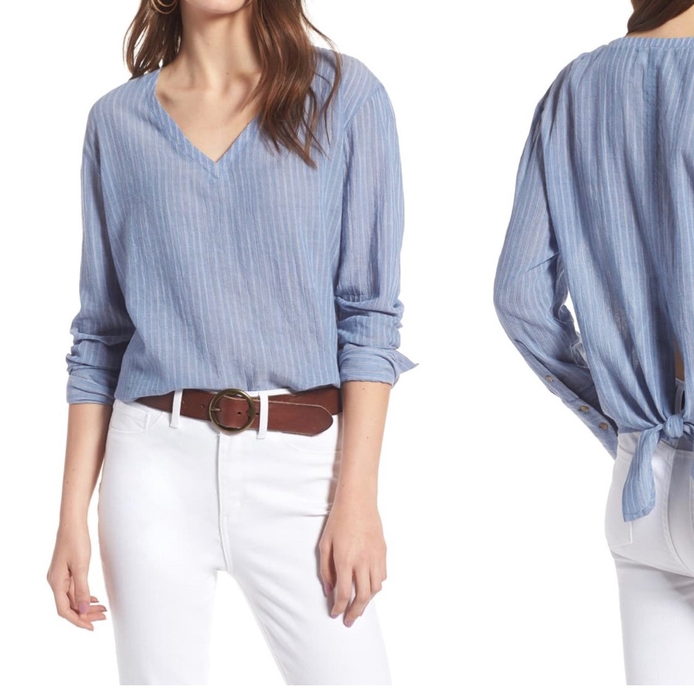 Back-Tie Cotton Shirt